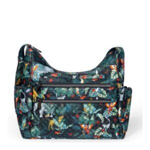 Lug Camper SE Wildlife Black Crossbody Bag - Women's Zippered Travel Pouch